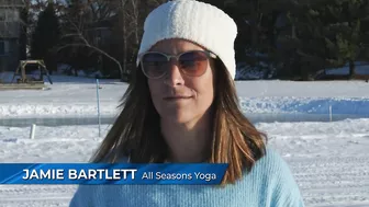 Ice Yoga on Crooked Lake