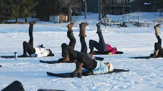 Ice Yoga on Crooked Lake