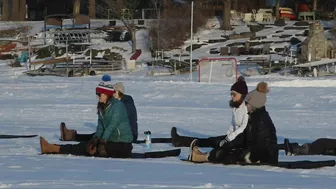 Ice Yoga on Crooked Lake