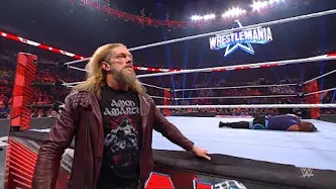 Edge snaps after AJ Styles accepts his WrestleMania challenge on Raw