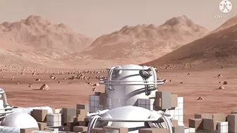 Mars perseverance rover capture Models for the homes that will be built in the future on Mars