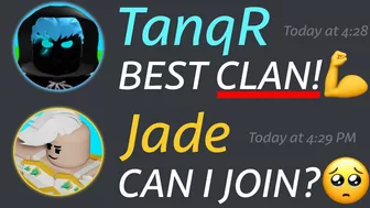 When TanqR Creates A New Clan.. (Roblox BedWARS)