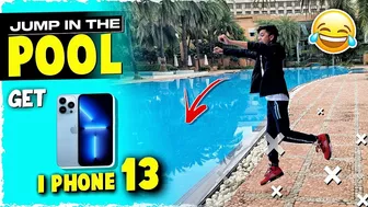 Jumping in Pool For Free iPhone 13????????Hardest Challenge #Short #Shorts !!