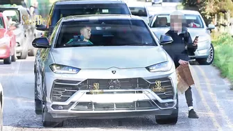 Cristiano Ronaldo in Lamborghini on streets of Manchester COMPILATION