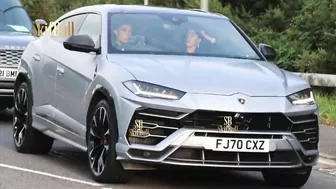 Cristiano Ronaldo in Lamborghini on streets of Manchester COMPILATION