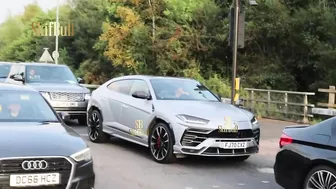 Cristiano Ronaldo in Lamborghini on streets of Manchester COMPILATION