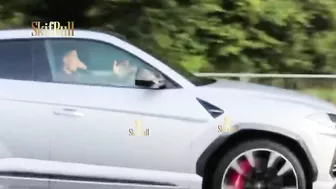 Cristiano Ronaldo in Lamborghini on streets of Manchester COMPILATION