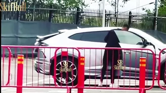 Cristiano Ronaldo in Lamborghini on streets of Manchester COMPILATION