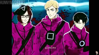 When ANIME CHARACTERS  are in SQUID GAME - Attack on Titan