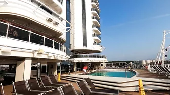 MSC SEAVIEW SHIP TOUR 4K - SUNSET BEACH POOL