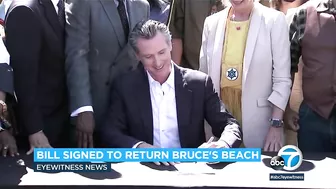 Newsom signs bill enabling return of seized Bruce's Beach to descendants of original Black owners