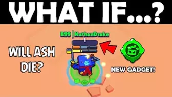 USING ASH'S 2ND GADGET ON 1 HEALTH!! | Brawl Stars