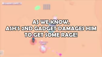 USING ASH'S 2ND GADGET ON 1 HEALTH!! | Brawl Stars