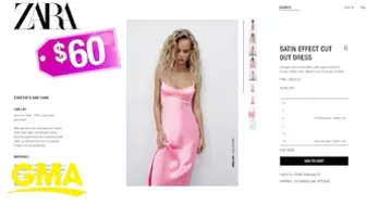 $60 pink dress from Zara goes viral on TikTok l GMA