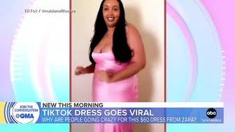 $60 pink dress from Zara goes viral on TikTok l GMA