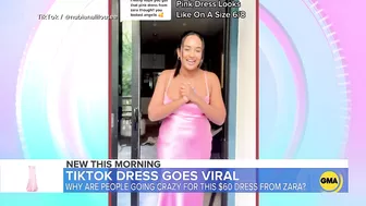 $60 pink dress from Zara goes viral on TikTok l GMA