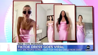 $60 pink dress from Zara goes viral on TikTok l GMA