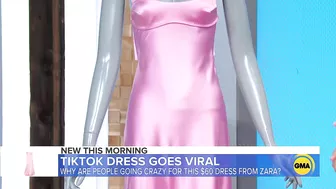 $60 pink dress from Zara goes viral on TikTok l GMA