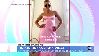 $60 pink dress from Zara goes viral on TikTok l GMA