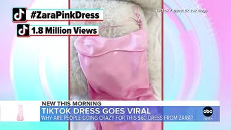 $60 pink dress from Zara goes viral on TikTok l GMA