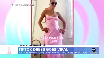 $60 pink dress from Zara goes viral on TikTok l GMA