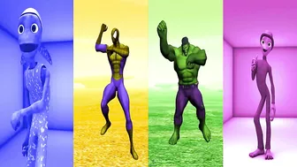 DANCE CHALLENGE spiderman vs hulk vs me kemaste - el taiger ???? Alien Green dance ????