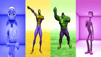 DANCE CHALLENGE spiderman vs hulk vs me kemaste - el taiger ???? Alien Green dance ????