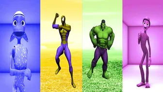 DANCE CHALLENGE spiderman vs hulk vs me kemaste - el taiger ???? Alien Green dance ????