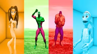 DANCE CHALLENGE spiderman vs hulk vs me kemaste - el taiger ???? Alien Green dance ????