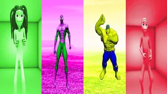 DANCE CHALLENGE spiderman vs hulk vs me kemaste - el taiger ???? Alien Green dance ????