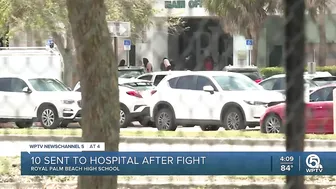 10 people taken to hospital after fight at Royal Palm Beach Community High School