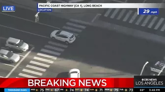 Police In Pursuit Of A Speeding Stolen Vehicle In Long Beach