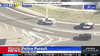 Police In Pursuit Of A Speeding Stolen Vehicle In Long Beach