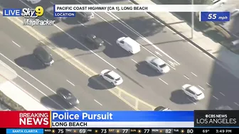 Police In Pursuit Of A Speeding Stolen Vehicle In Long Beach