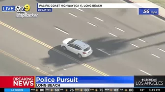 Police In Pursuit Of A Speeding Stolen Vehicle In Long Beach