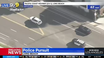 Police In Pursuit Of A Speeding Stolen Vehicle In Long Beach