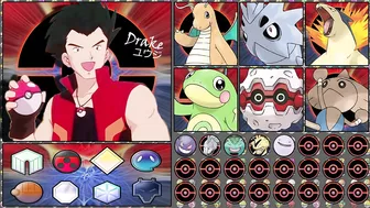 CHAMPION DRAKE / ユウジ POKEMON TEAM (IF HE TRAVEL TO OTHER REGION)