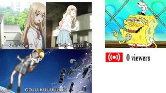 Spongebob reacts to Anime Memes