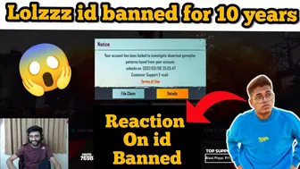 @LoLzZz Gaming id banned for 10 years ???? | Jonathan reaction on lolzzz id ban |