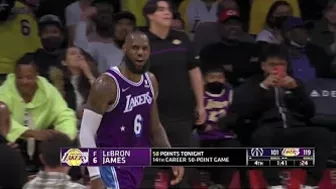 "King Mode" LeBron James gets 14th career 50 points games