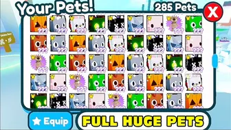 Rich Players! Full Inventory of HUGE PETS in Pet Simulator X!