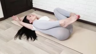 Yoga Stretching Nearly Naked Yoga/Cameltoes