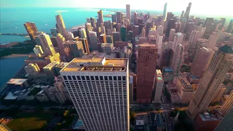 4K Drone | CHICAGO, Illinois Travel Time Lapse: Night Downtown,USA ???????? , Navy Pier / Cloud Gate