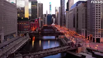 4K Drone | CHICAGO, Illinois Travel Time Lapse: Night Downtown,USA ???????? , Navy Pier / Cloud Gate