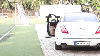 Celebrity in Expensive Cars Arrive for Football Practice Juhu | Adar jain, Abhishek Bachchan