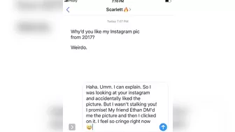 Instagram Stalking Gone Wrong | phonytexts