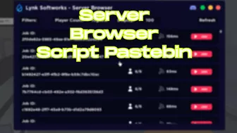 Roblox SERVER BROWSER SCRIPT