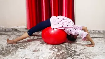 Swiss  Ball Stretching Exercises ||Yoga Ball Exercises ||