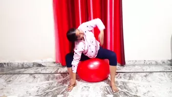 Swiss  Ball Stretching Exercises ||Yoga Ball Exercises ||