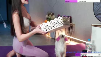 SEXY YOGA ASMR STRETCHING AT HOME WITH lily_off_valley TWITCH